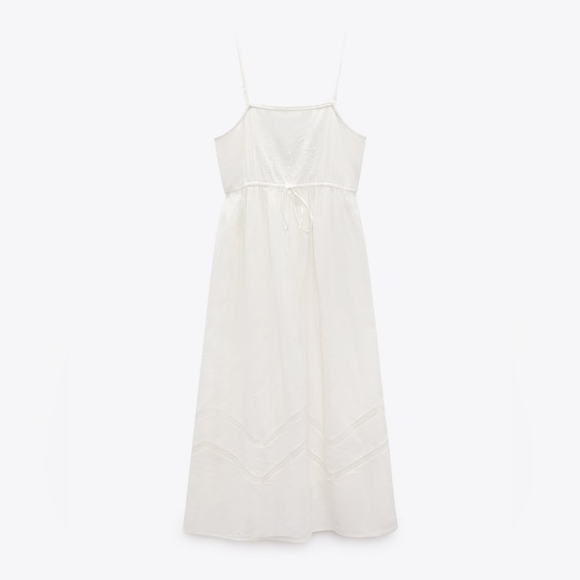 ZARA LIMITED EDITION EMBROIDERED LINEN BLEND DRESS - Picture 6 of 10